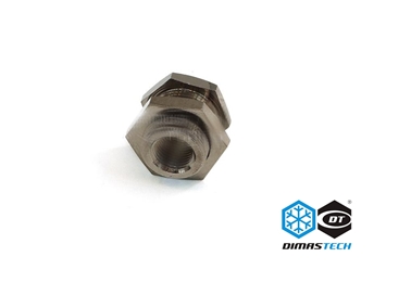 Bulkhead Fitting 1/4G Female/Female Black Nickel